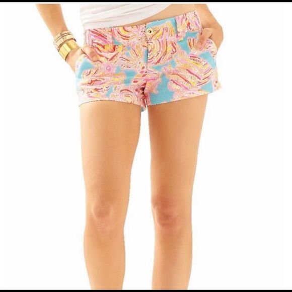 Lilly pulitzer the Walsh shorts breakwater blue size 0 EUC statement shorts - Picture 2 of 9